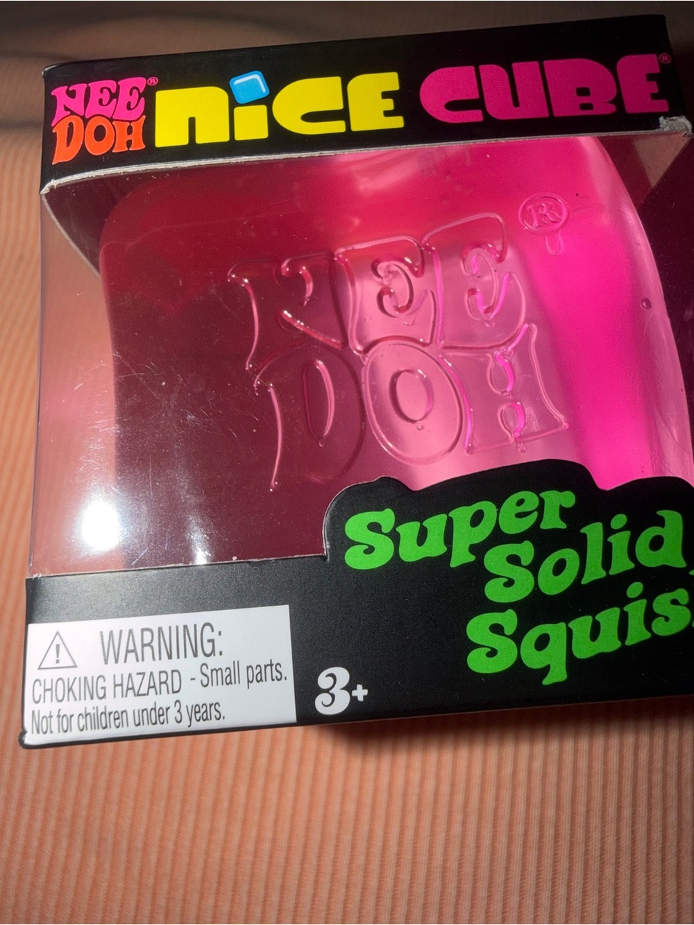 NeeDoh Nice Cube Red Super Solid Squish SHIPS FAST
